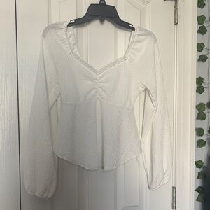 Altar'd State Elegant Cream Blouse